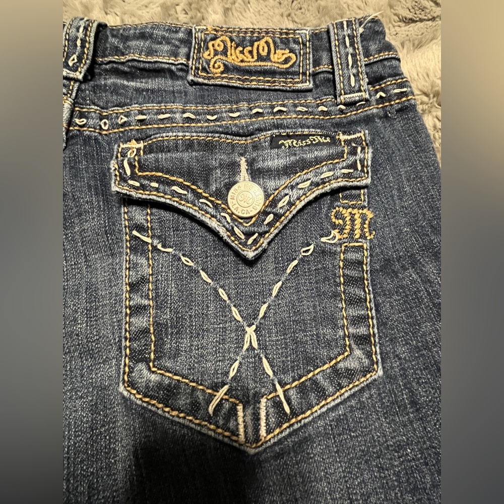 Miss Me Dark Blue Denim Shorts - Picture 3 of 8